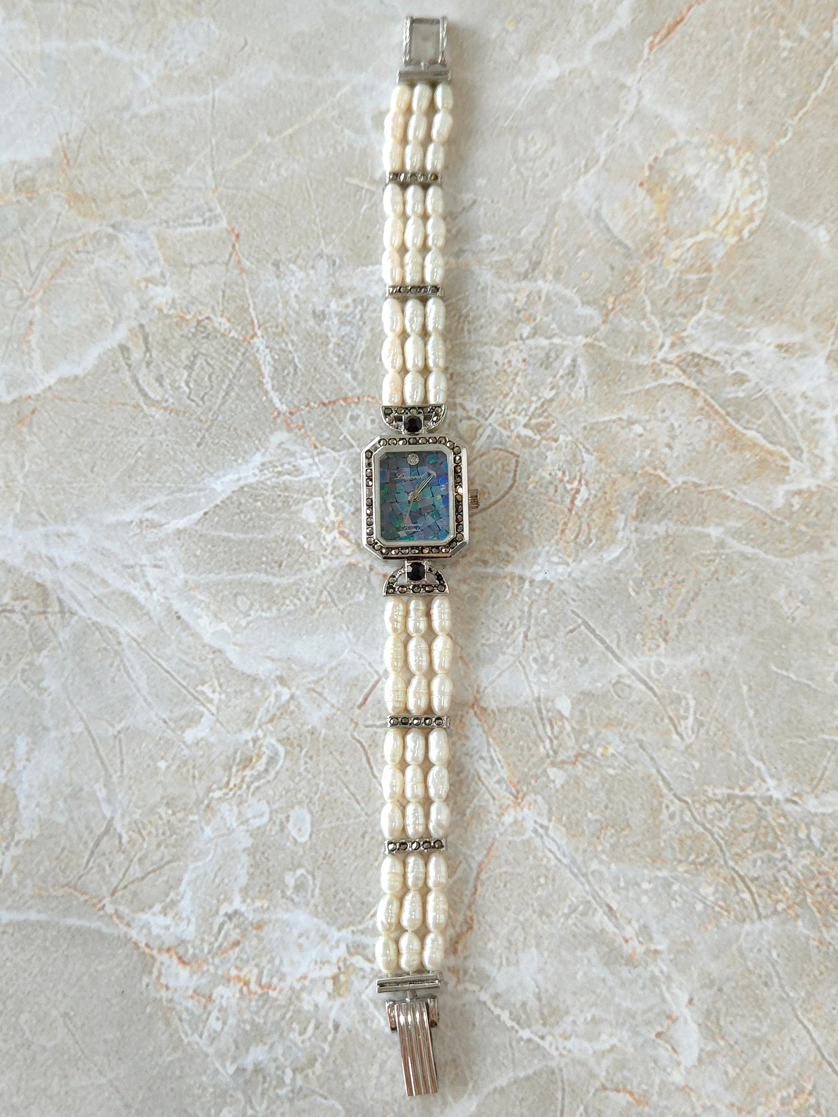 Opaline Mosaic Pearl Bracelet Quartz Watch