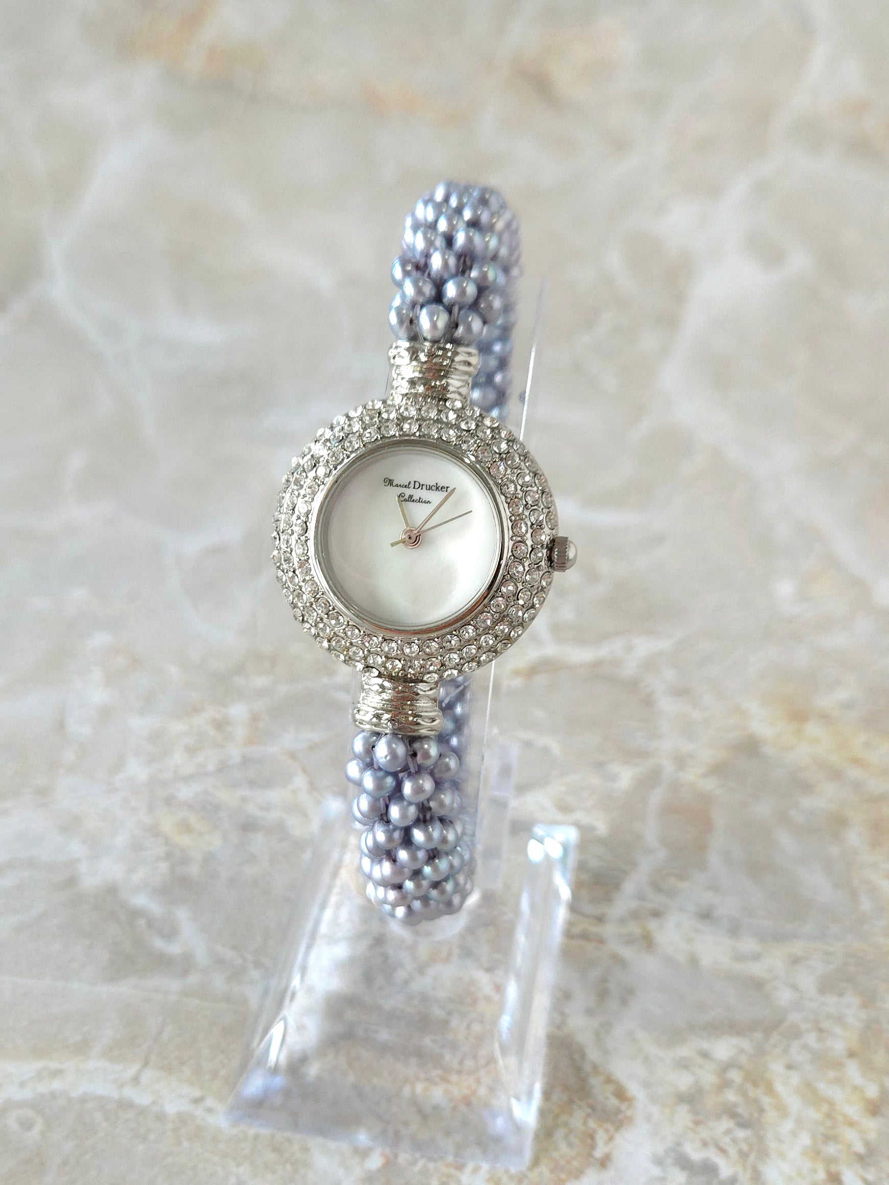 Lilac Crystal Beaded Watch