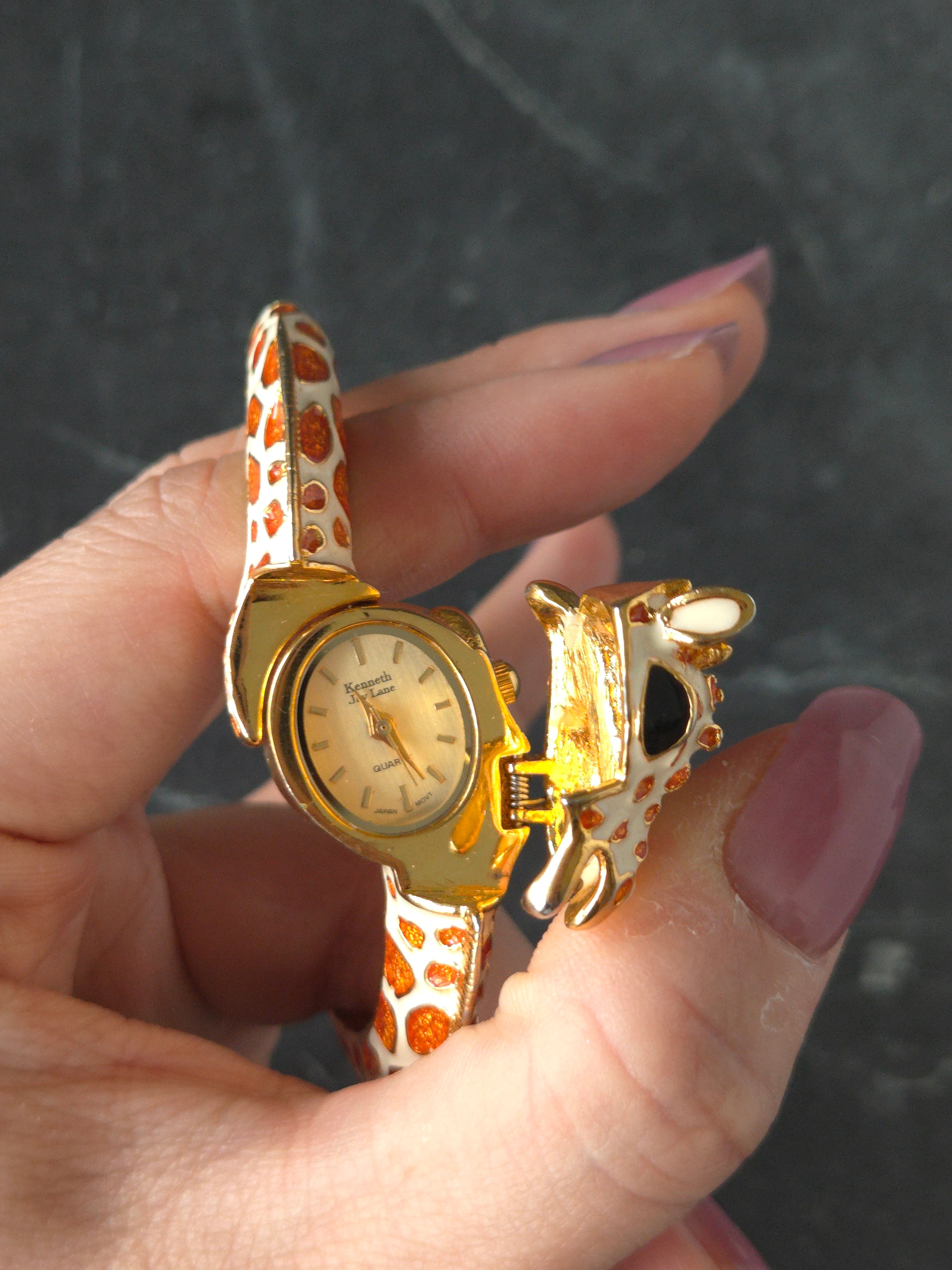 KJL Giraffe Hinge Bangle Quartz Watch