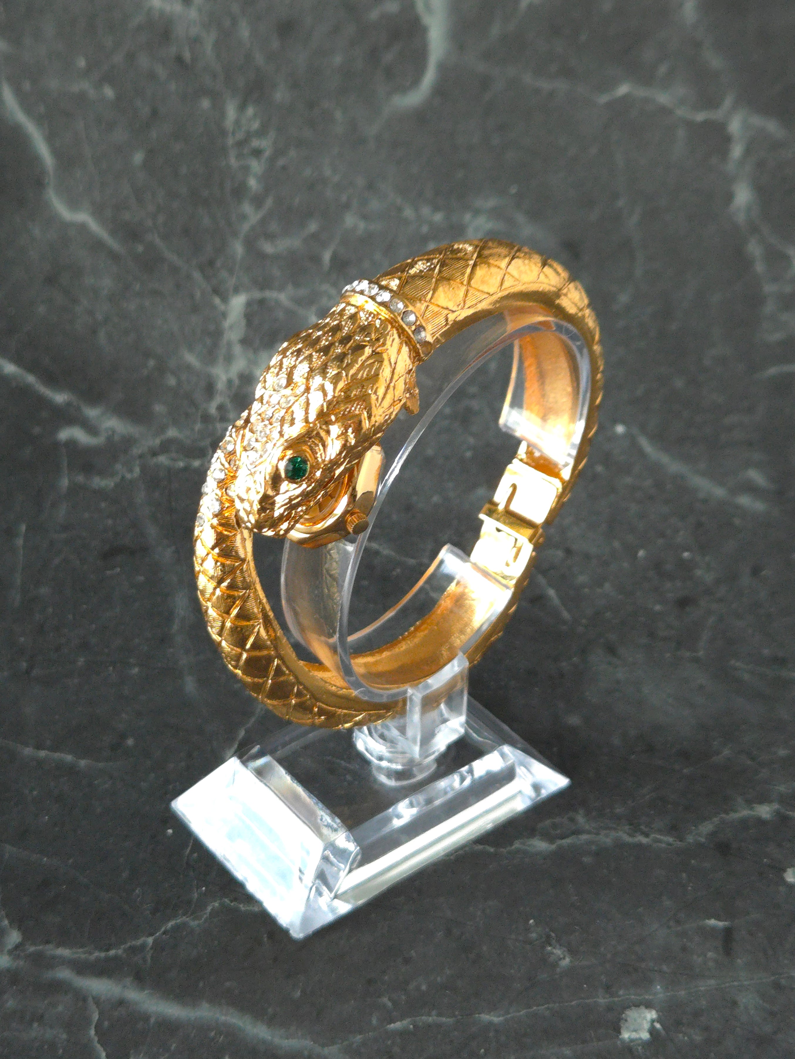 KJL Serpent Crystal Bangle Watch