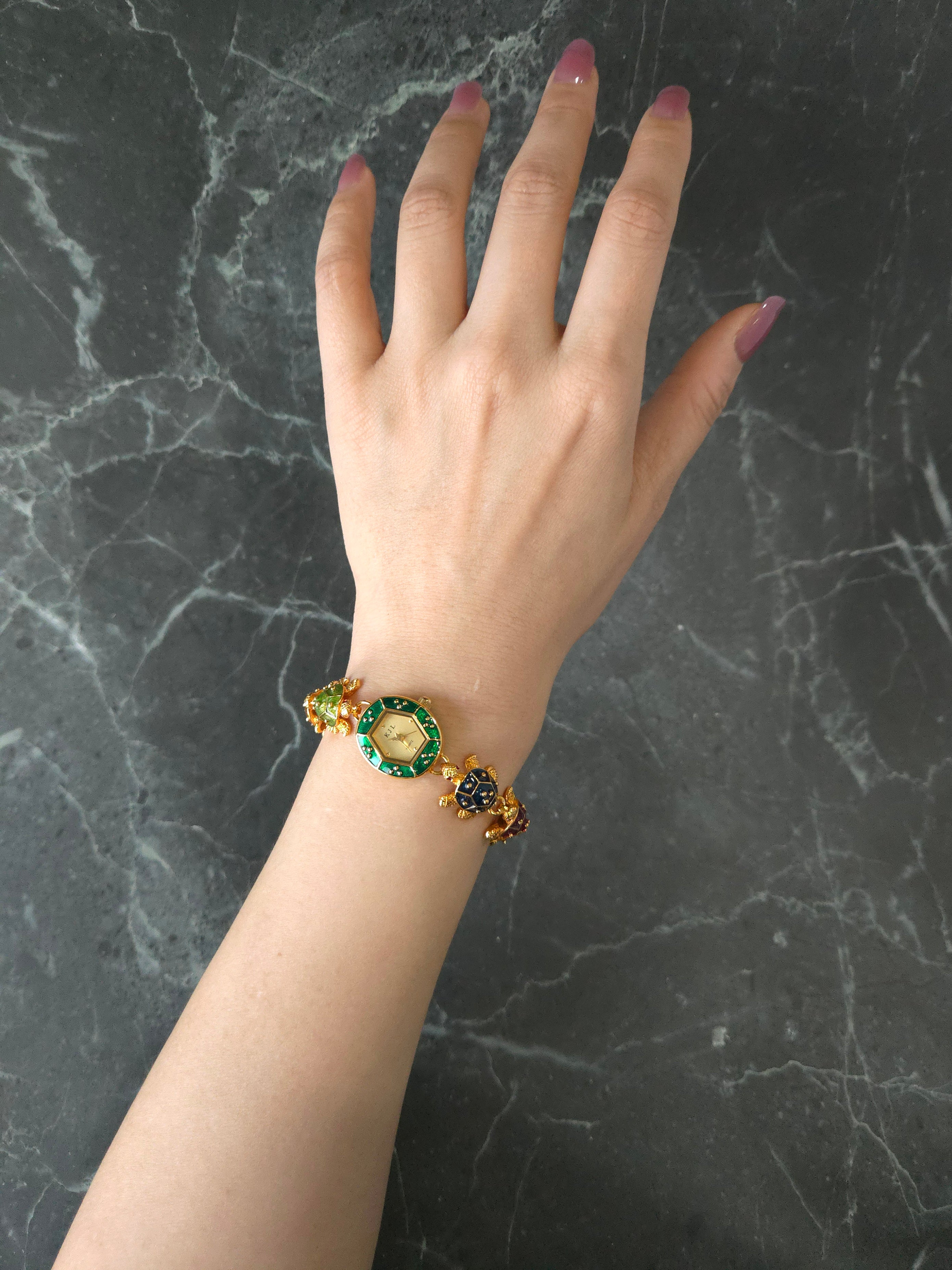 KJL Turtle Link Bracelet Quartz Watch