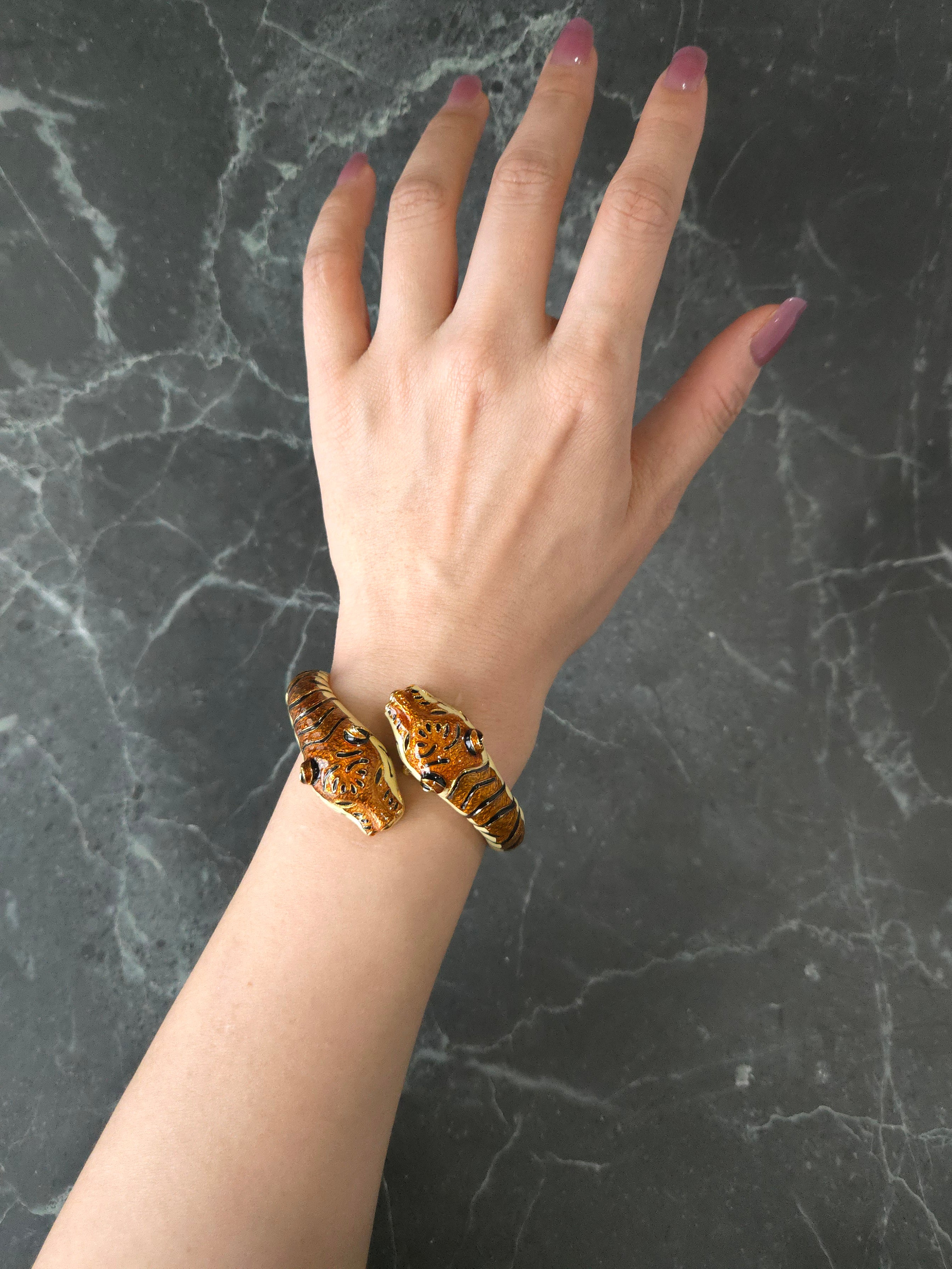 KJL Tiger Wrap Bangle Quartz Watch