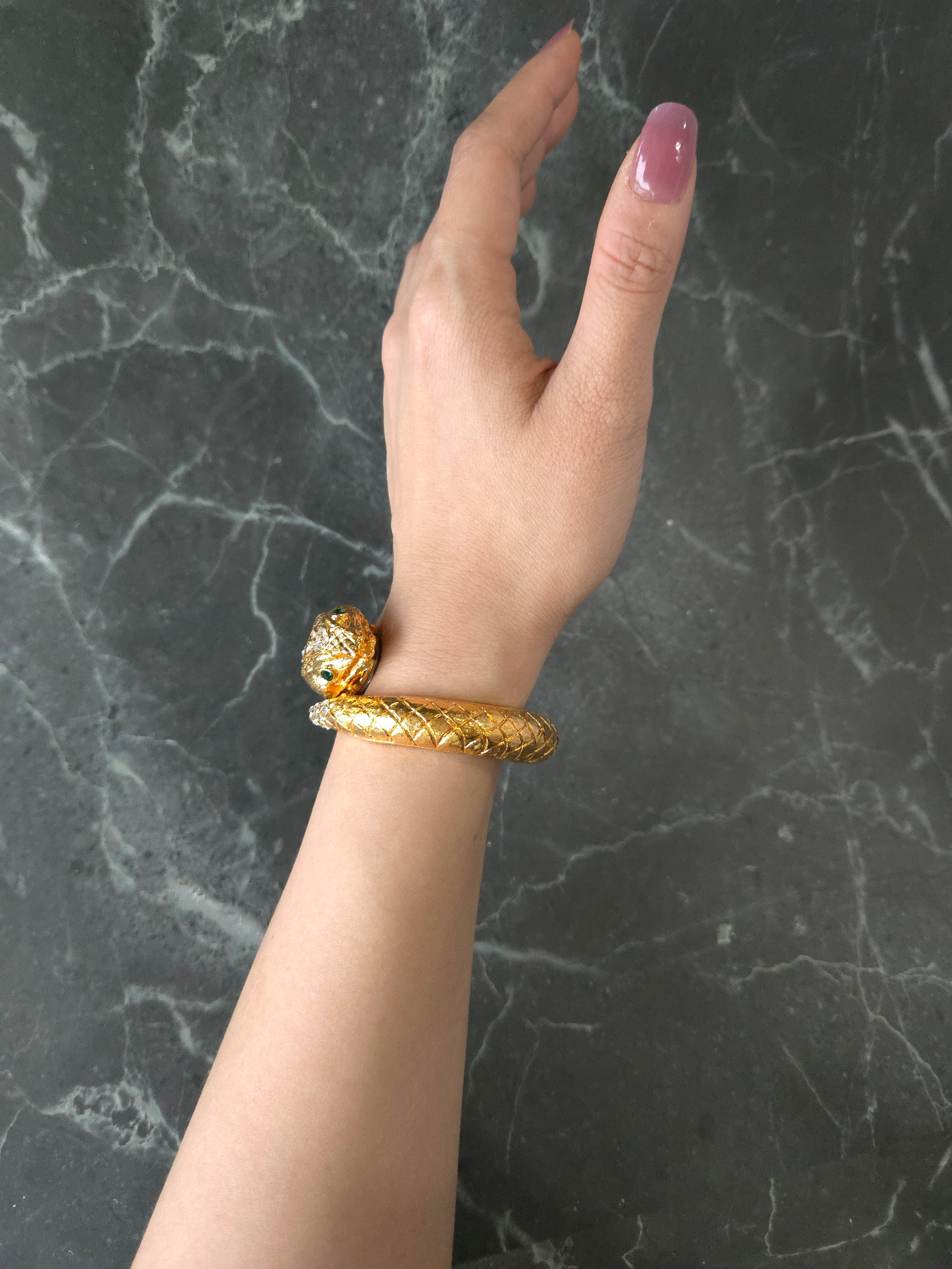 KJL Serpent Crystal Bangle Watch