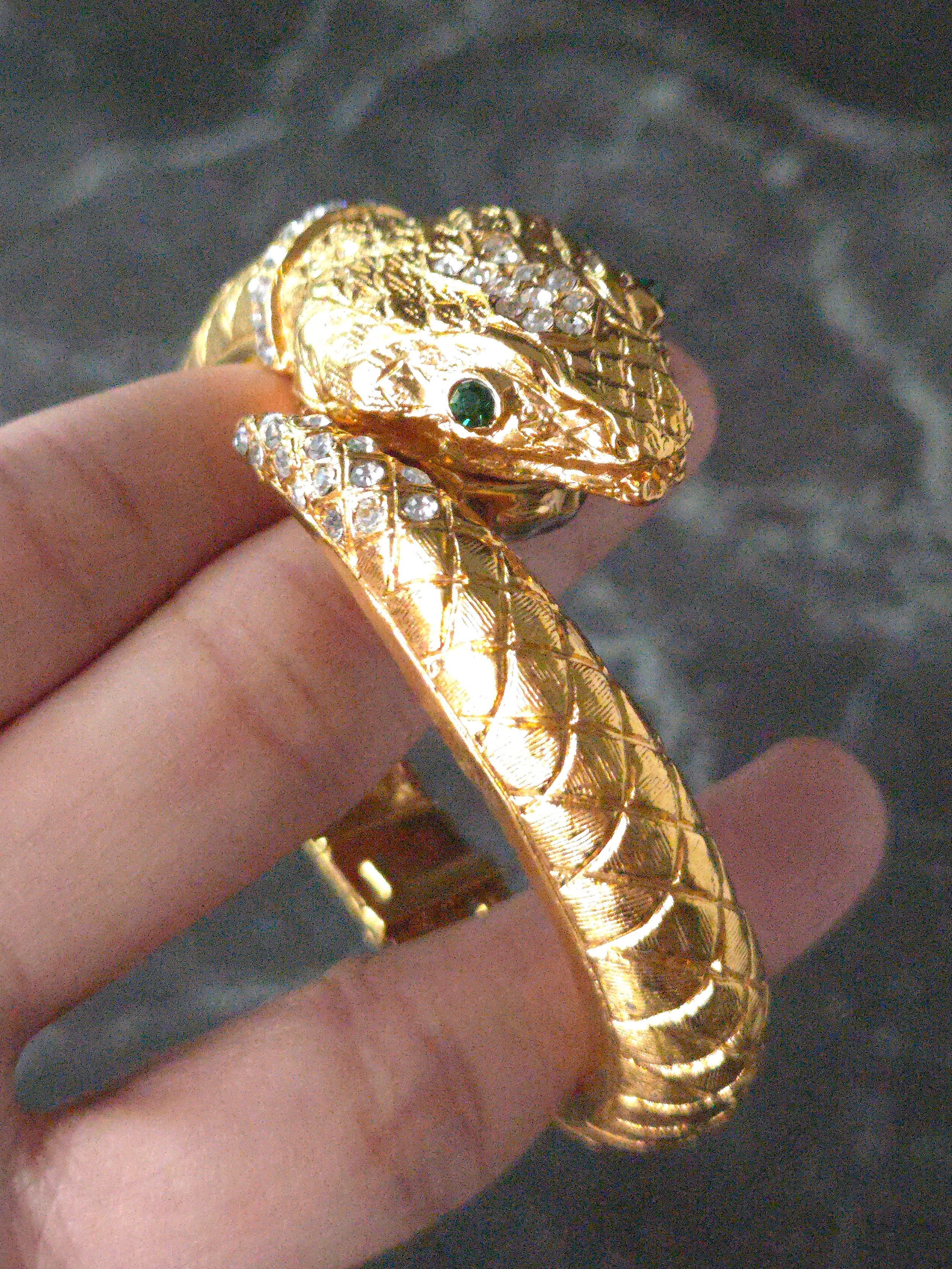 KJL Serpent Crystal Bangle Watch