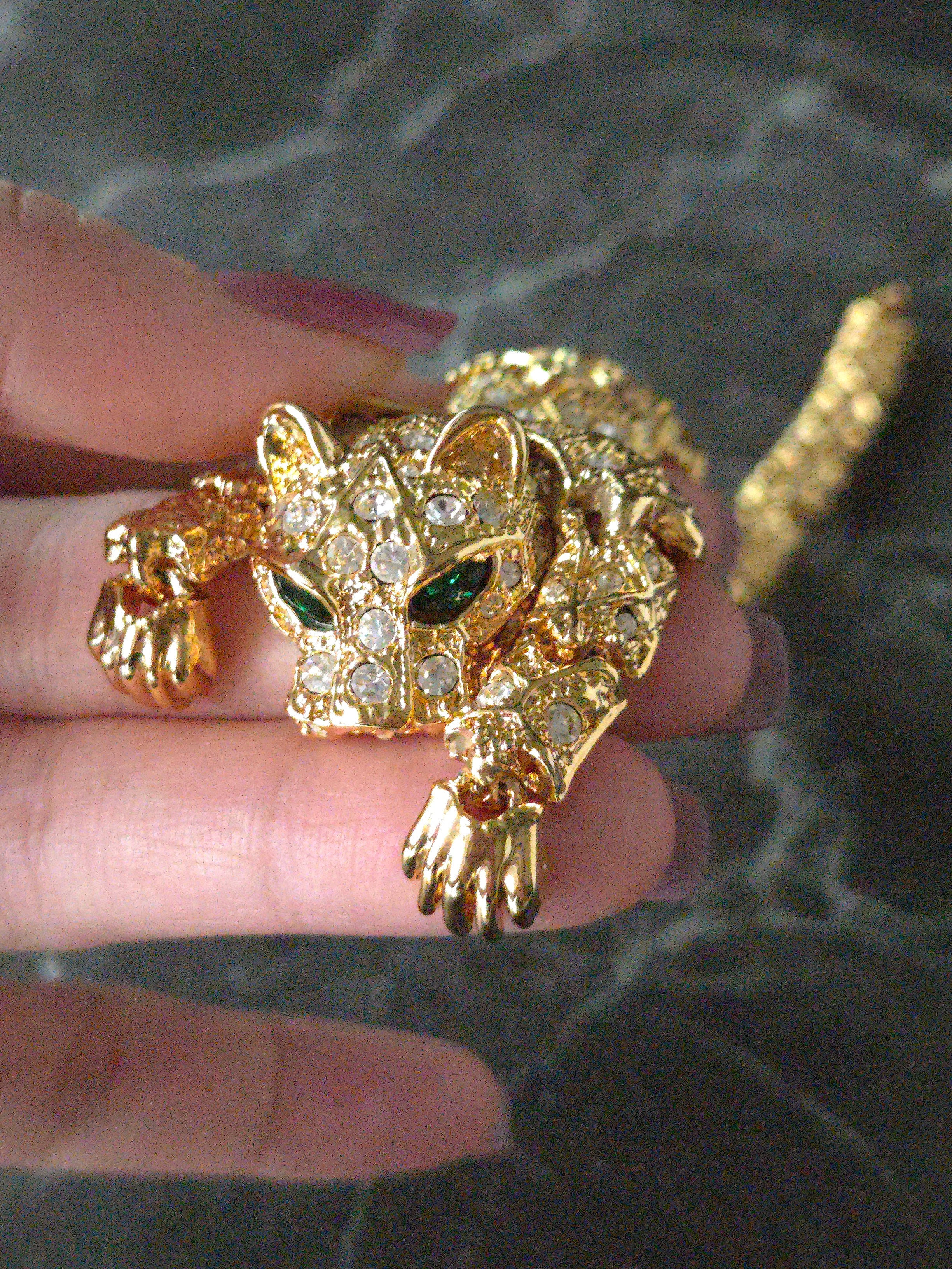 KJL Crystal Panther Bracelet