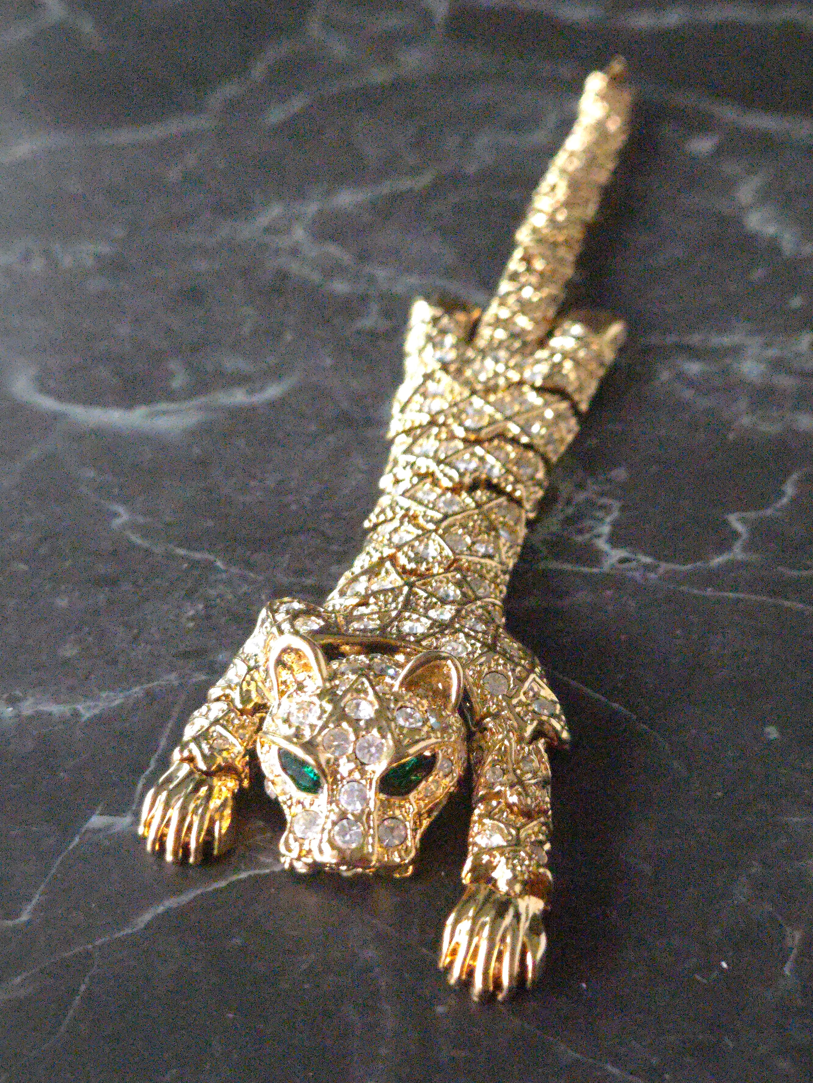 KJL Crystal Panther Bracelet