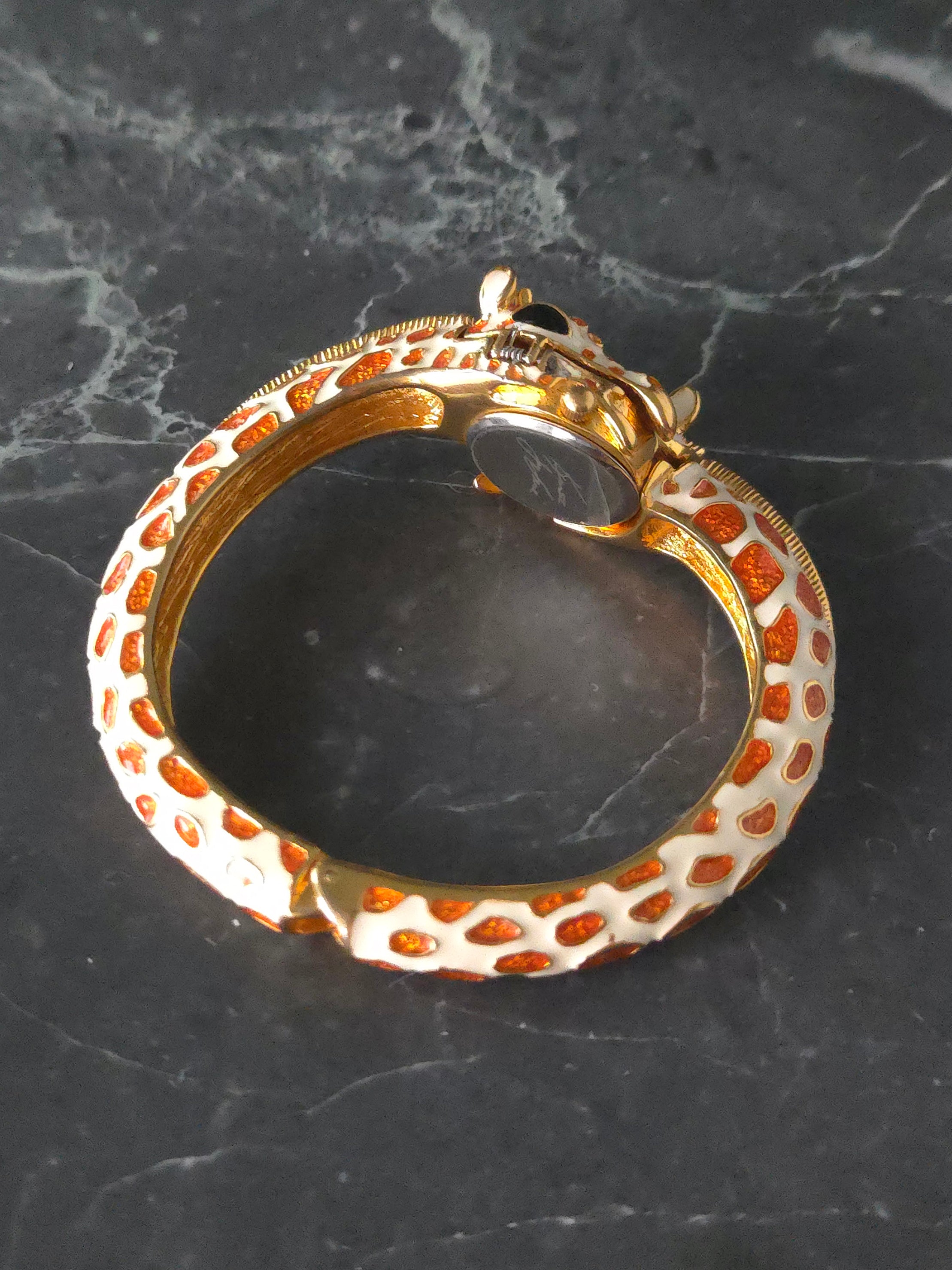 KJL Giraffe Hinge Bangle Quartz Watch