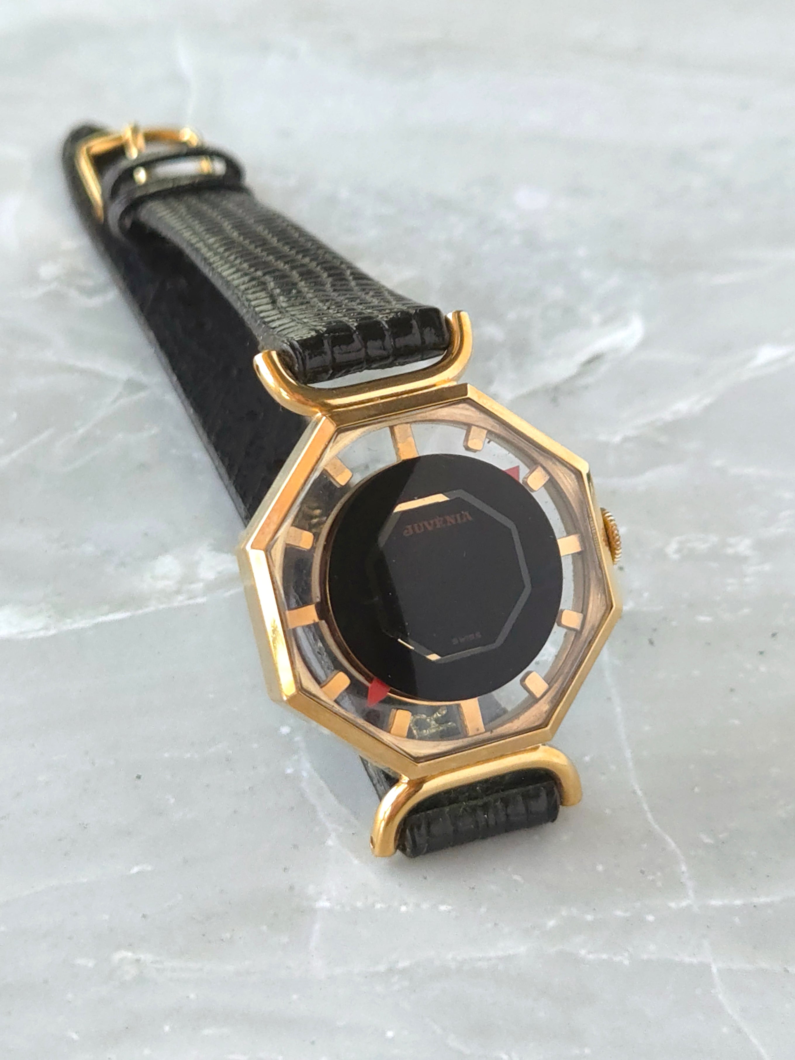Rare Vintage Juvenia Swiss Skeleton Mechanical Ladies Watch
