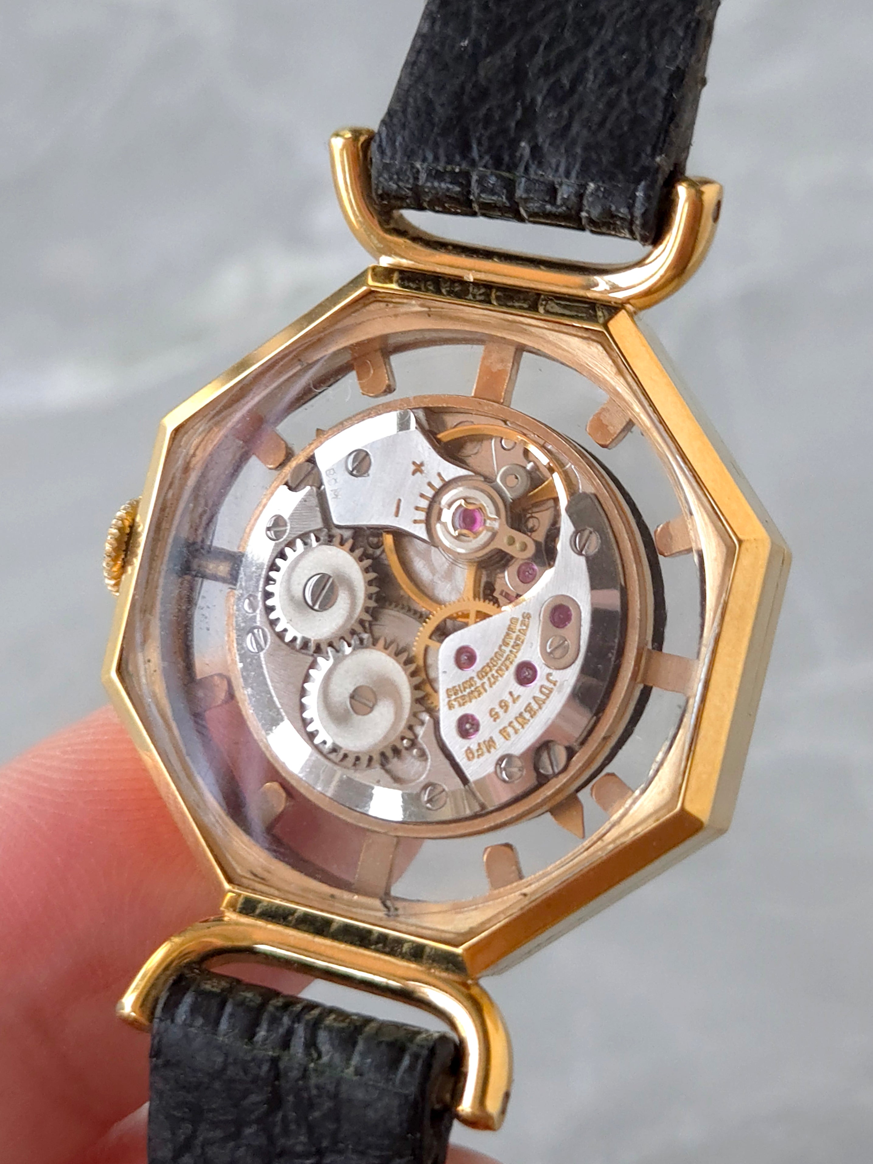 Rare Vintage Juvenia Swiss Skeleton Mechanical Ladies Watch