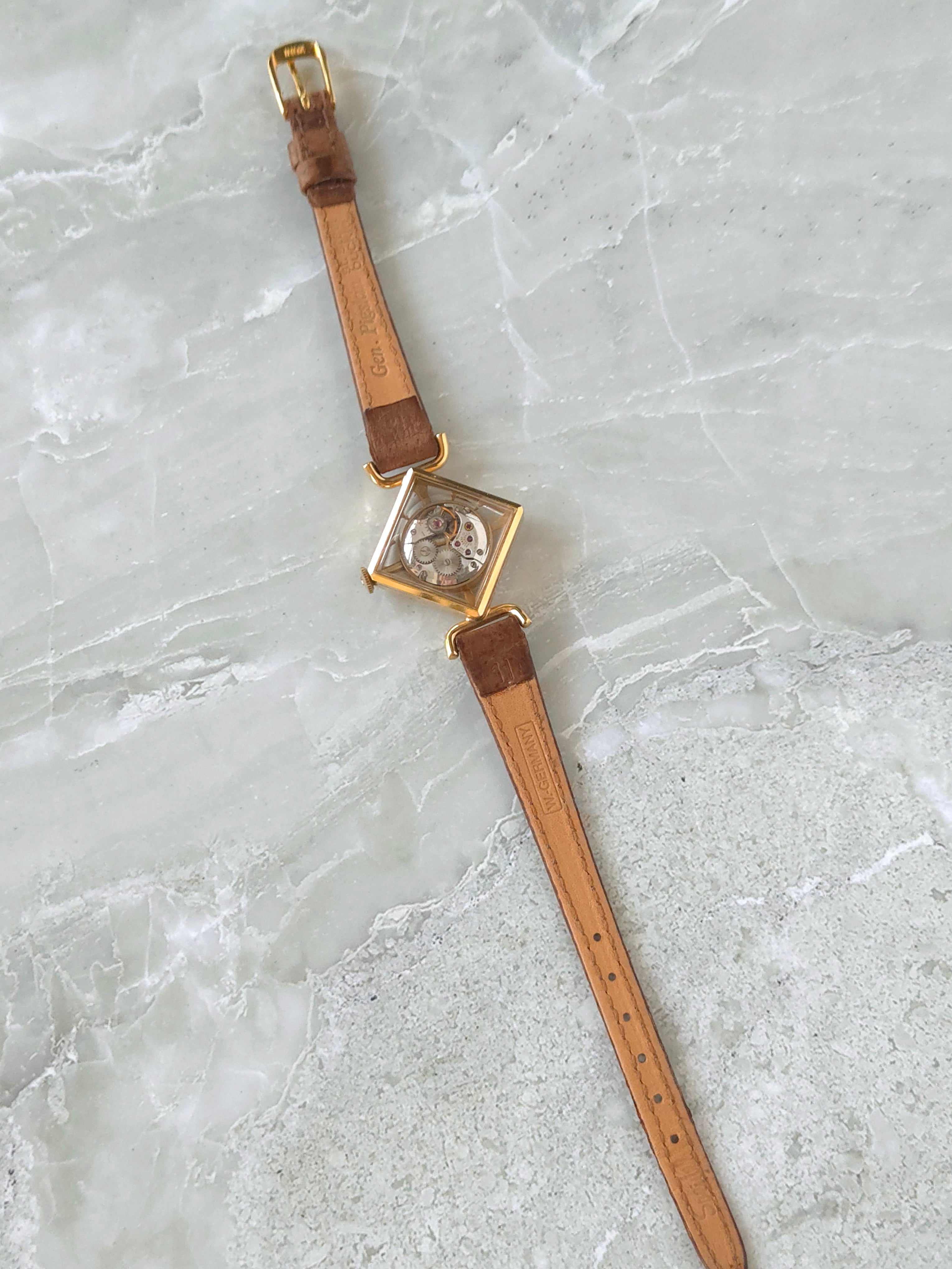 Rare Vintage Juvenia Swiss Skeleton Mystery Dial Manual Wind Watch