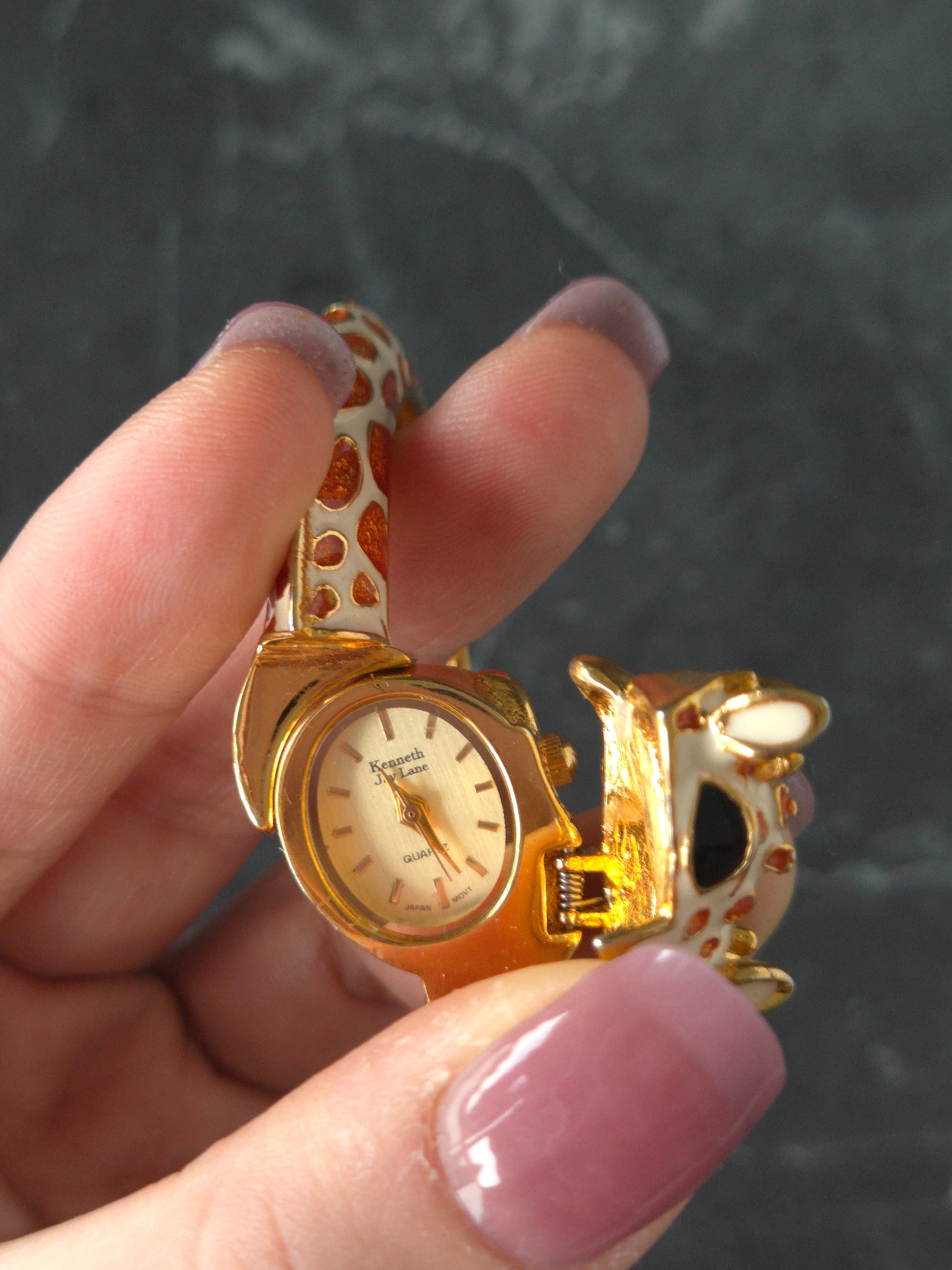KJL Giraffe Hinge Bangle Quartz Watch