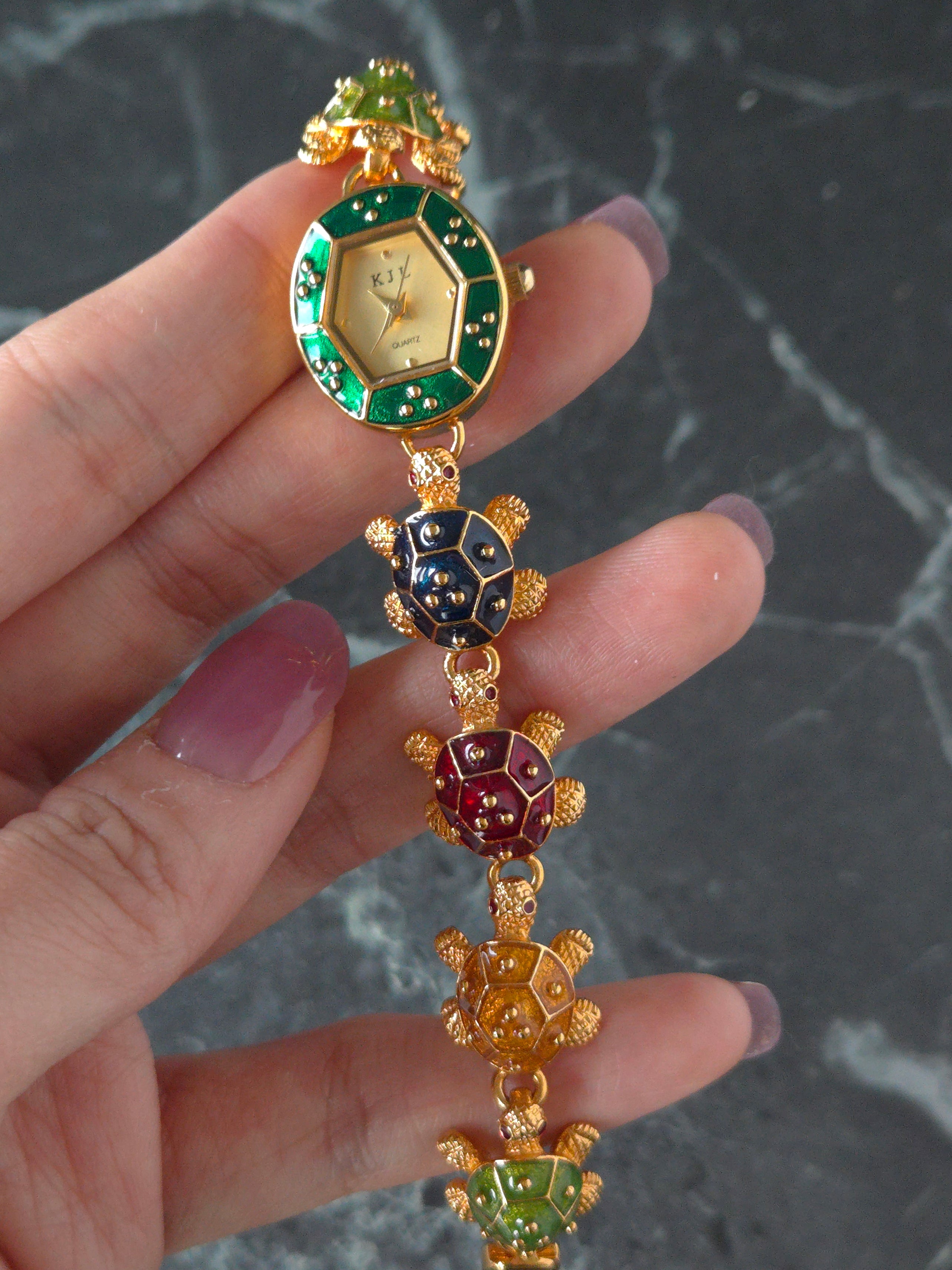 KJL Turtle Link Bracelet Quartz Watch