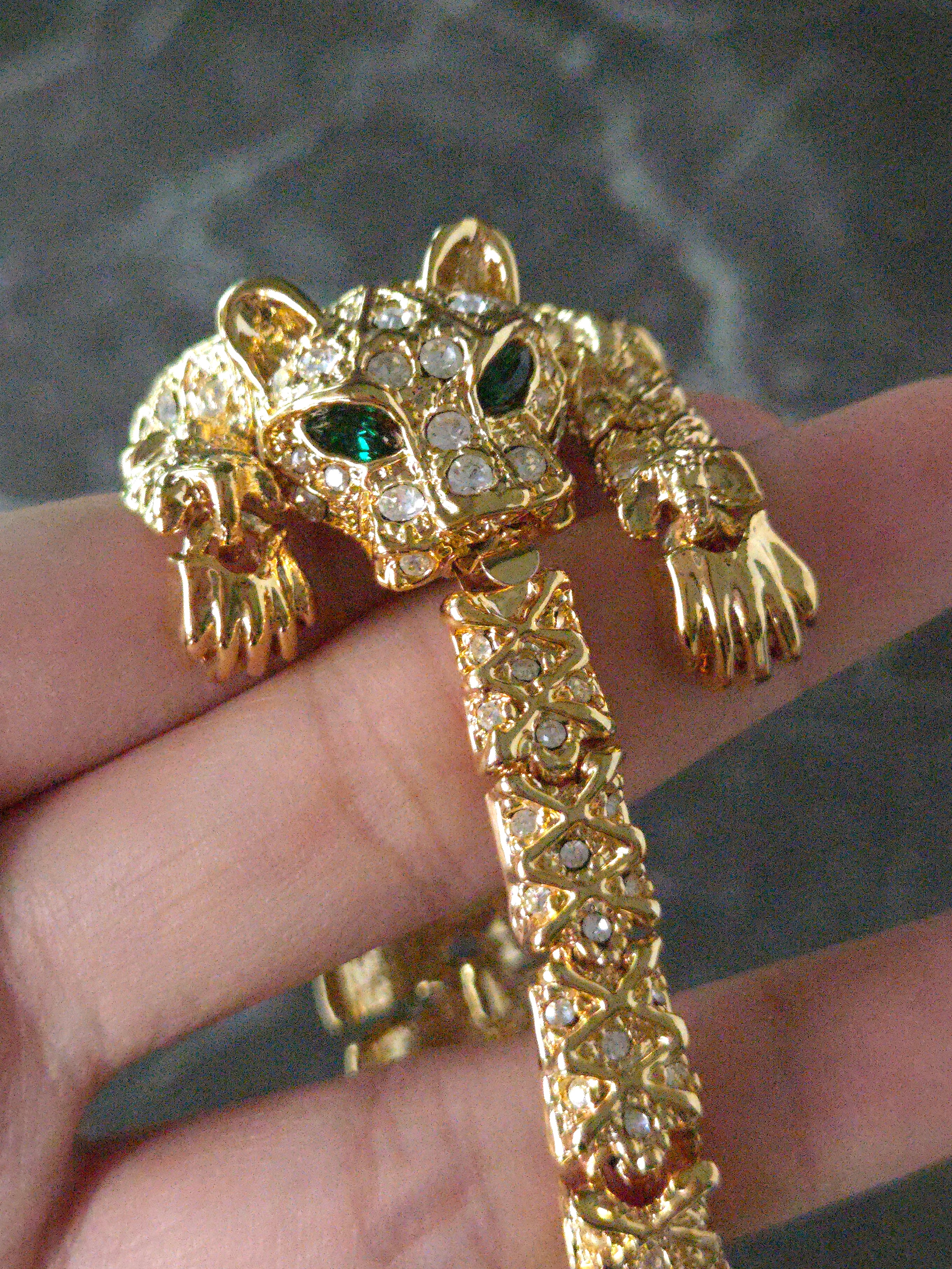 KJL Crystal Panther Bracelet