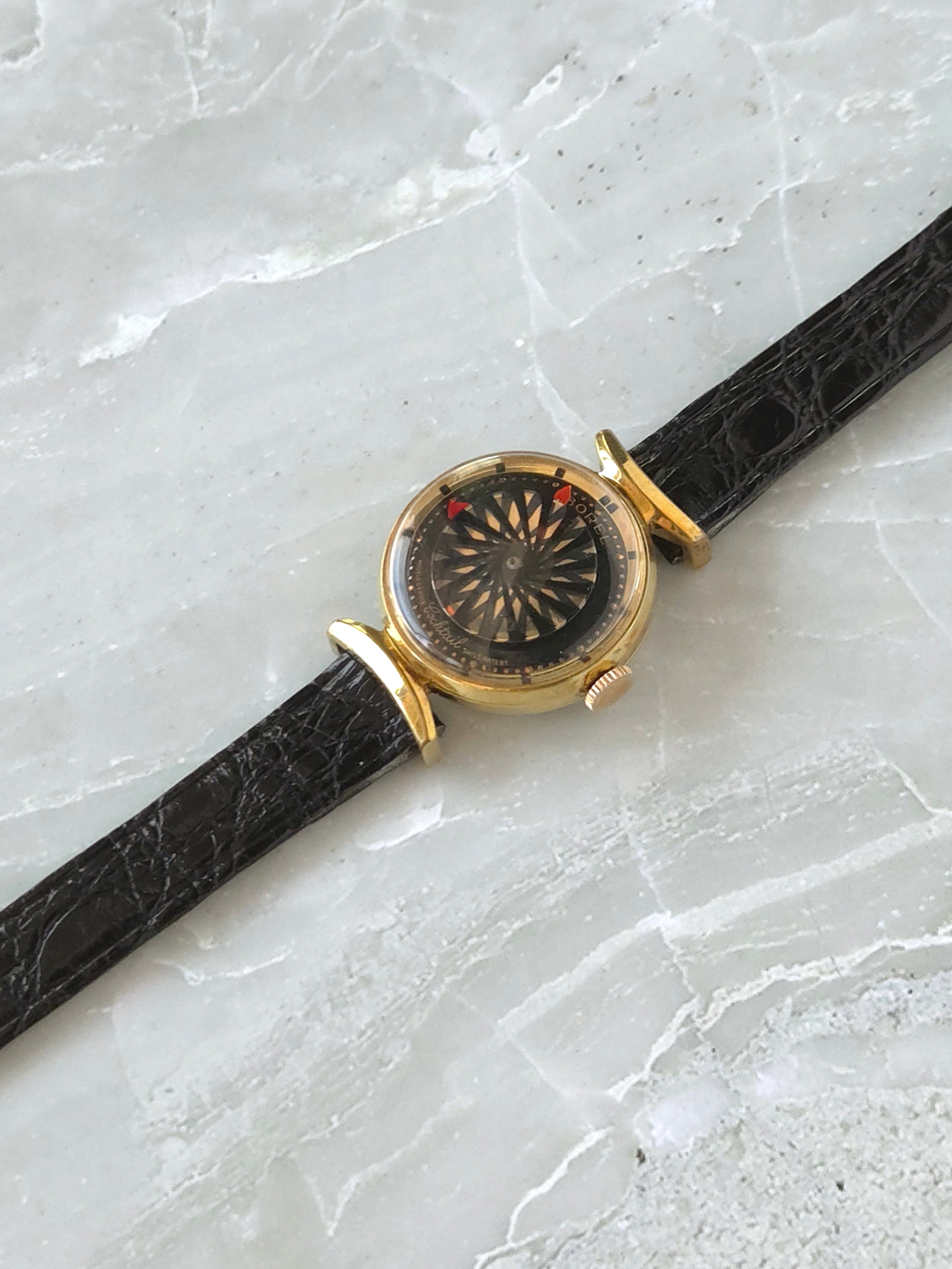 Rare Vintage Orel Cocktail Swiss Mechanical Kaleidoscope Dial Watch