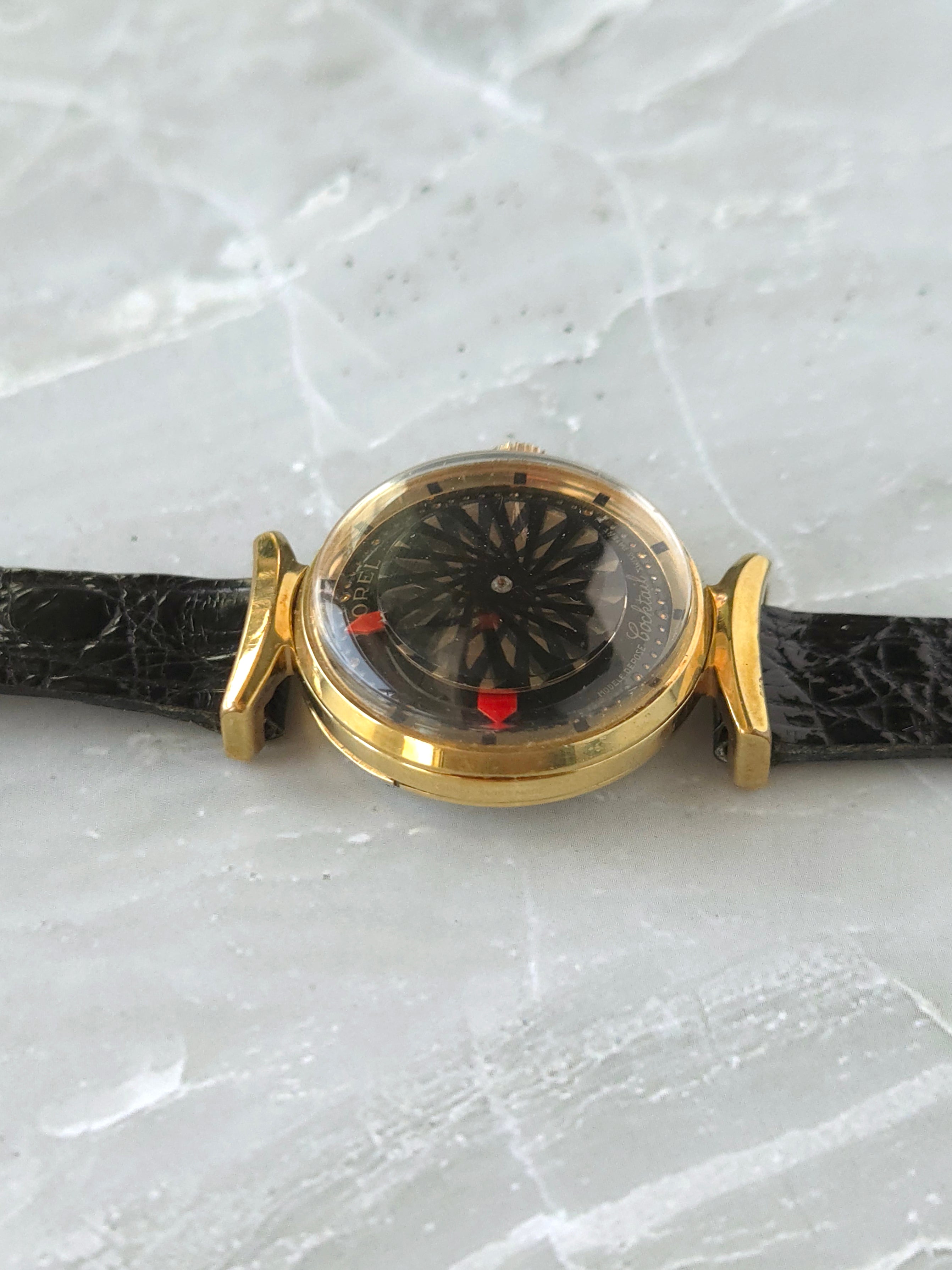 Rare Vintage Orel Cocktail Swiss Mechanical Kaleidoscope Dial Watch