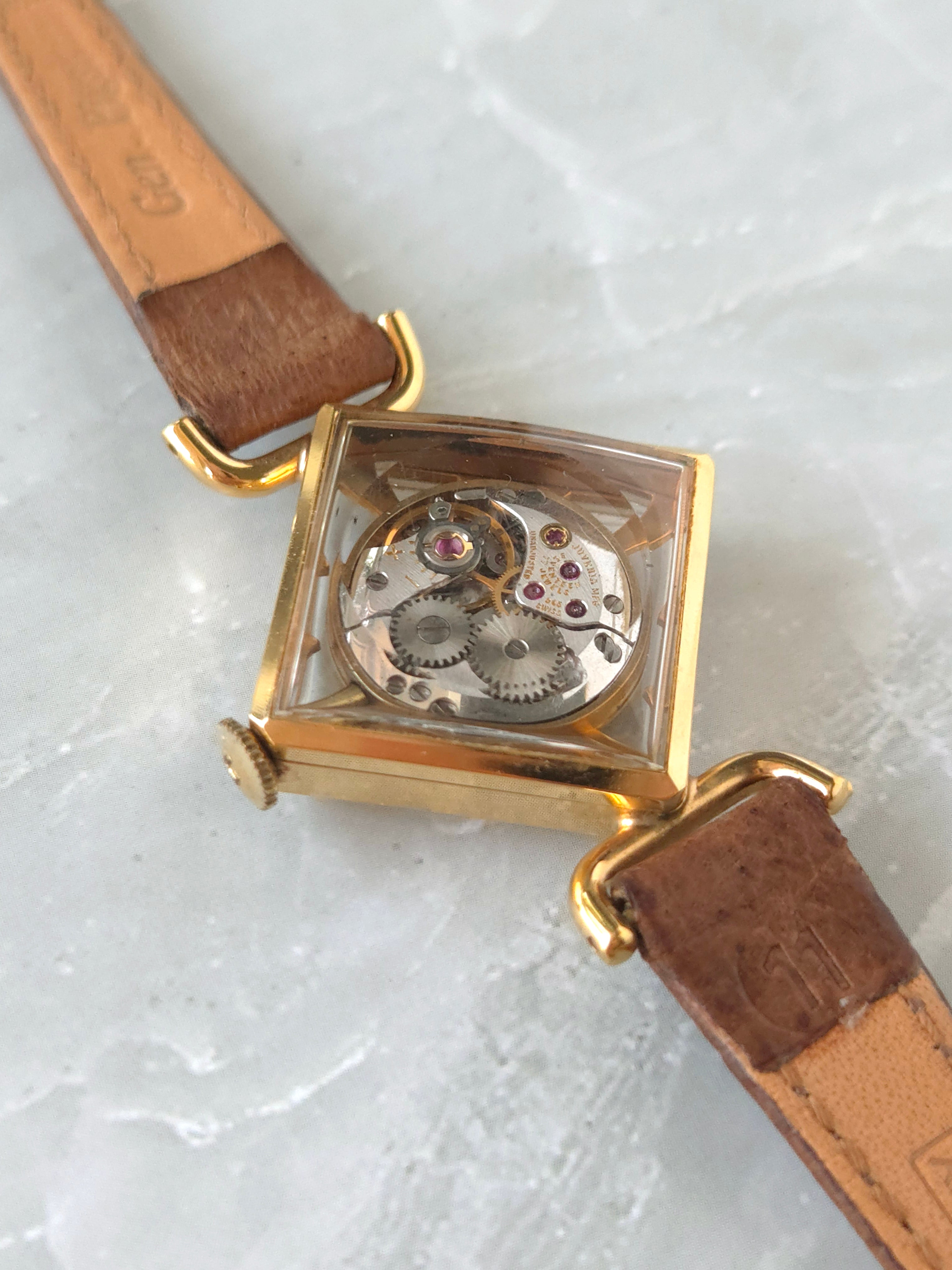 Rare Vintage Juvenia Swiss Skeleton Mystery Dial Manual Wind Watch