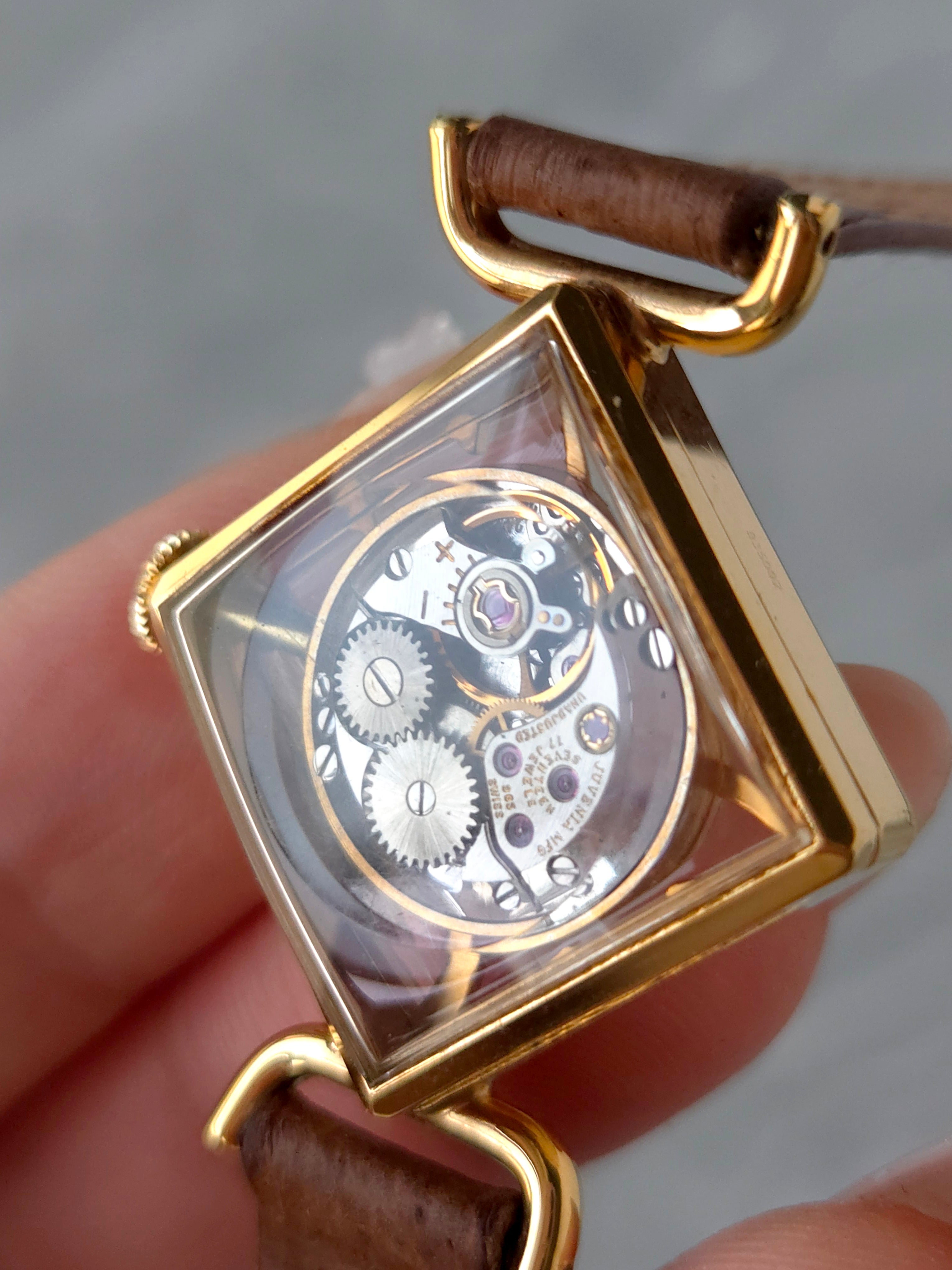 Rare Vintage Juvenia Swiss Skeleton Mystery Dial Manual Wind Watch