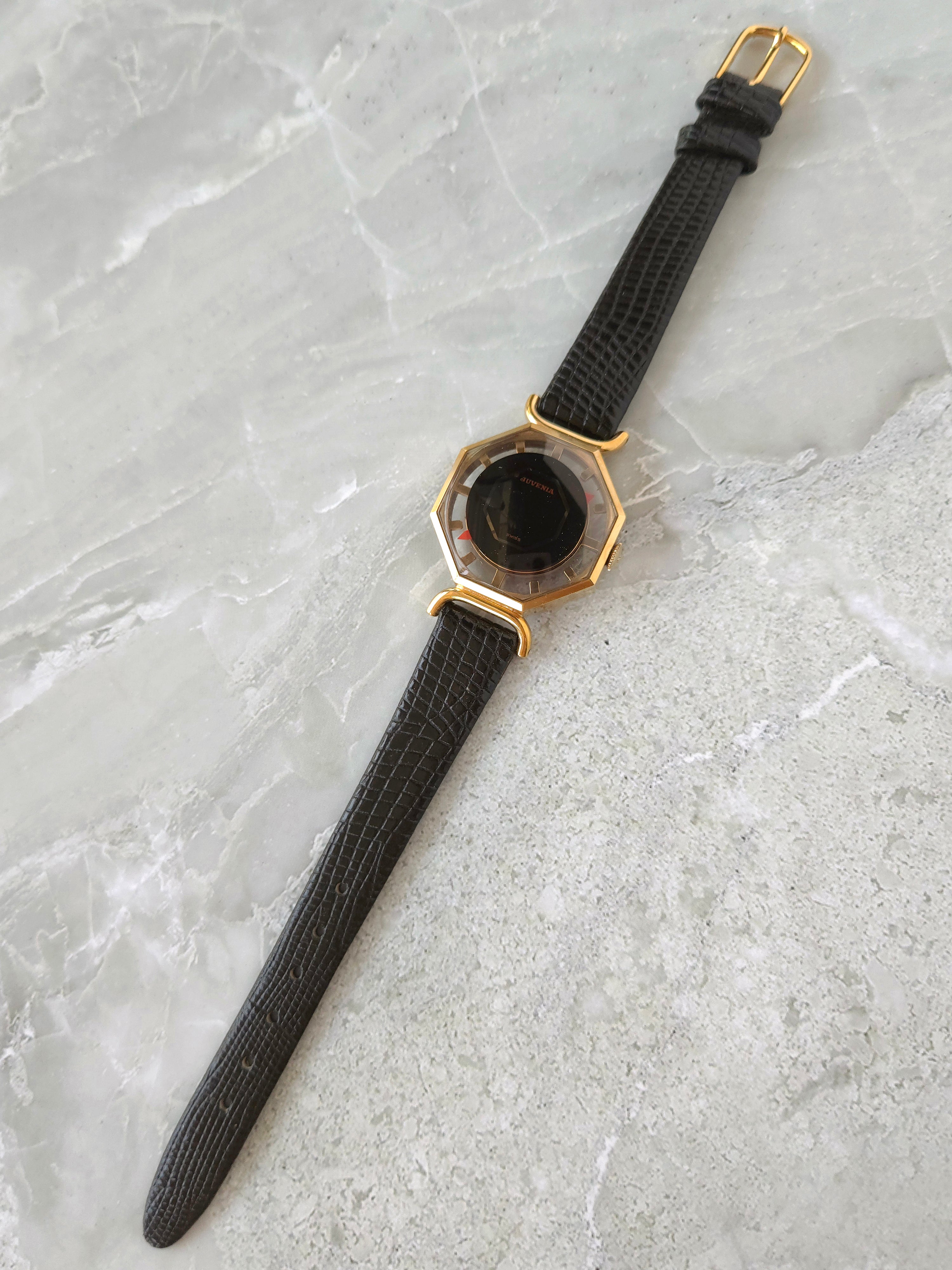 Rare Vintage Juvenia Swiss Skeleton Mechanical Ladies Watch